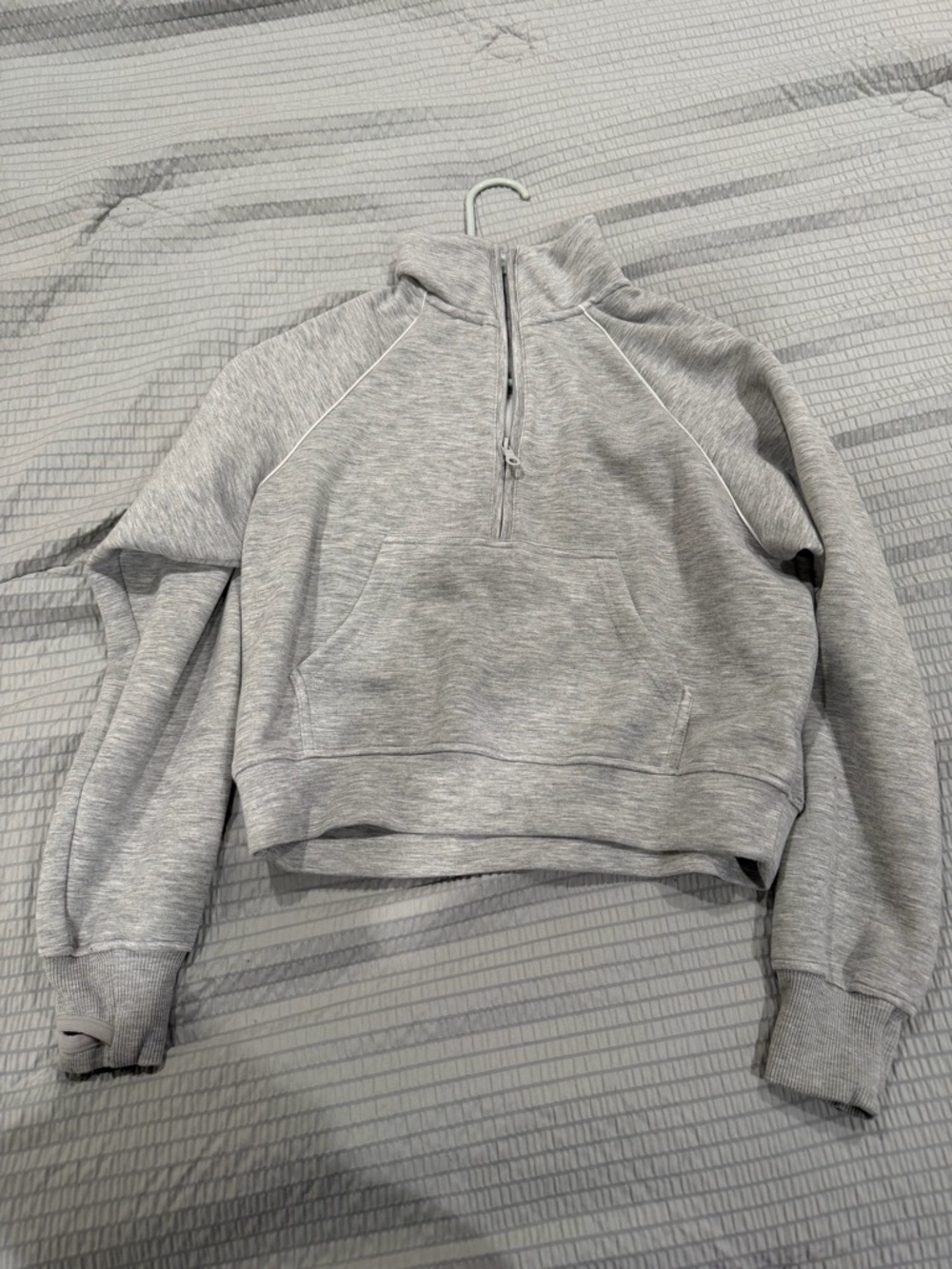Mystique Boutique Heather Gray Half-Zip Pullover Sweatshirt
